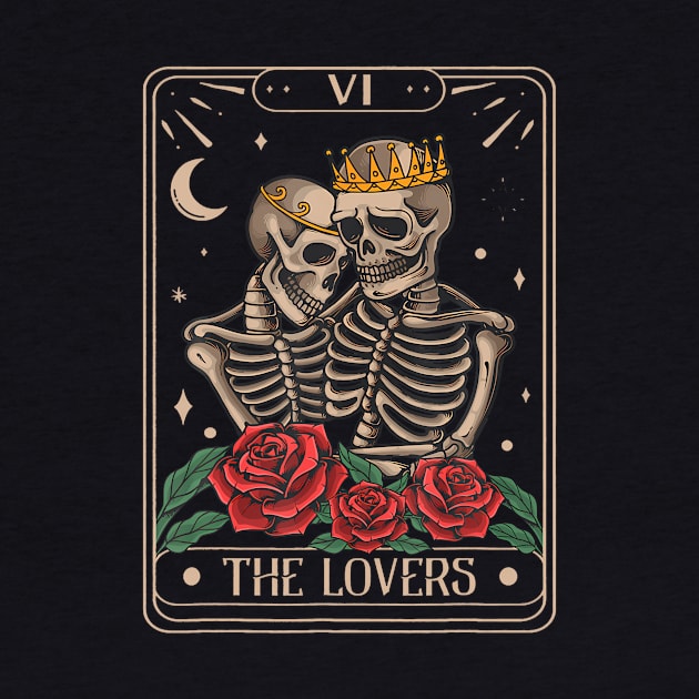 The Lovers Tarot Card Vintage The Lovers Tarot by vulanstore